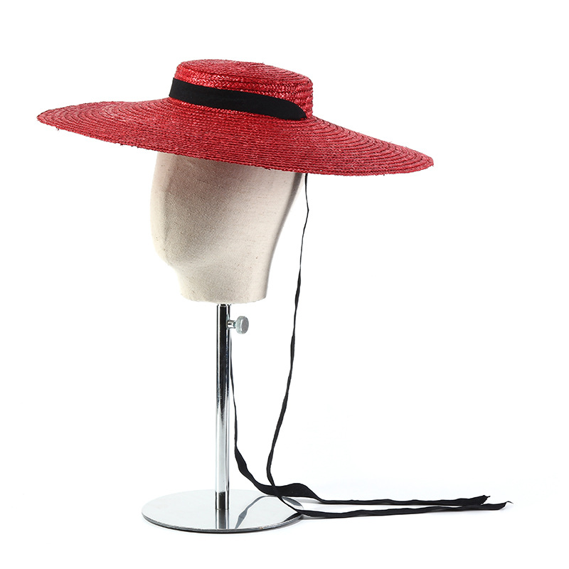 Bucket Hat Straw - 15Cm Rộng Vành Mũ Rơm Đầu