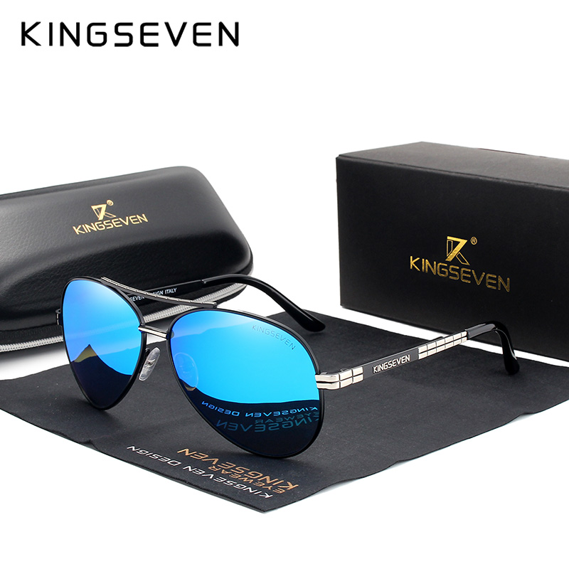 Sunglasses Aviator Polarized - KINGSEVEN 2024 New Design Aviation Alloy