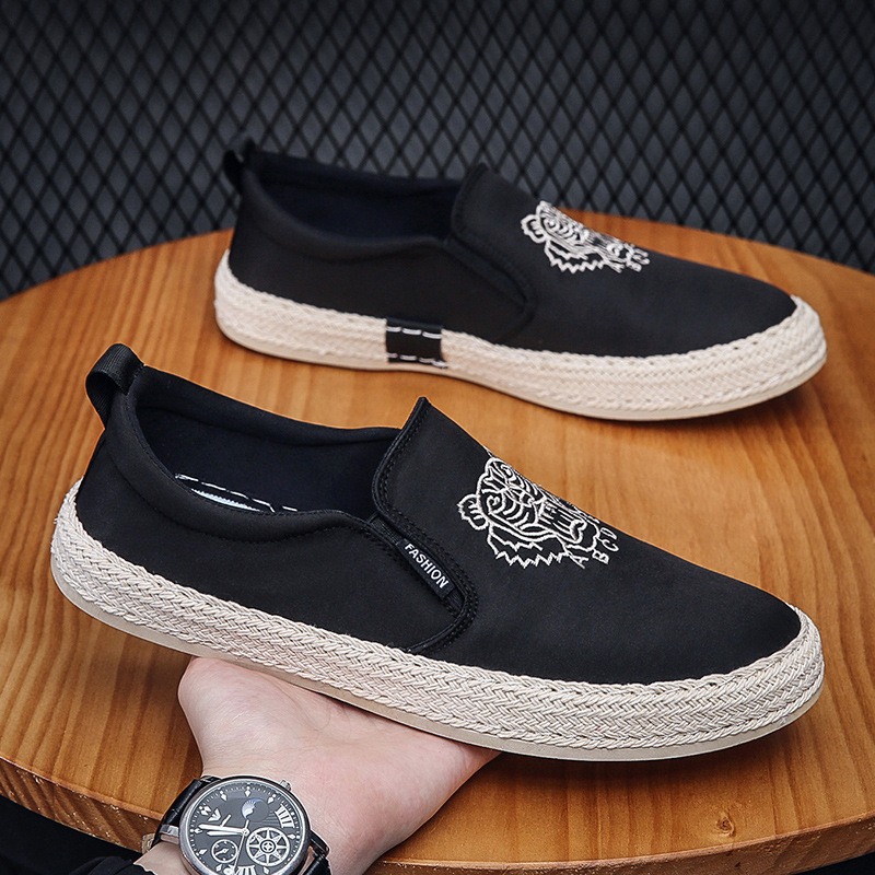 black Breathable shoes for man - đánh giá và giá Espadrille Slip On