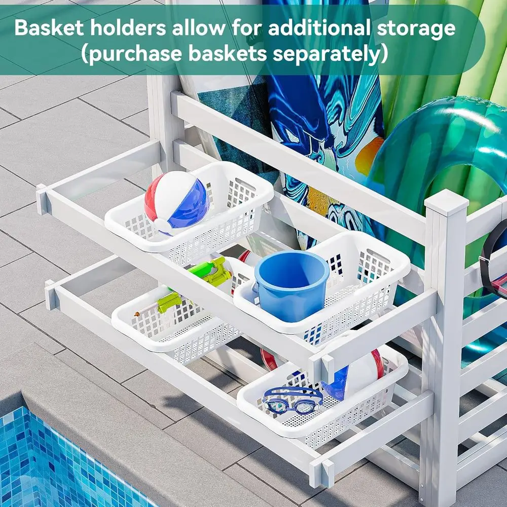 Pool Storage Bin with Towel Ra - đánh giá và giá Beach Towel Large