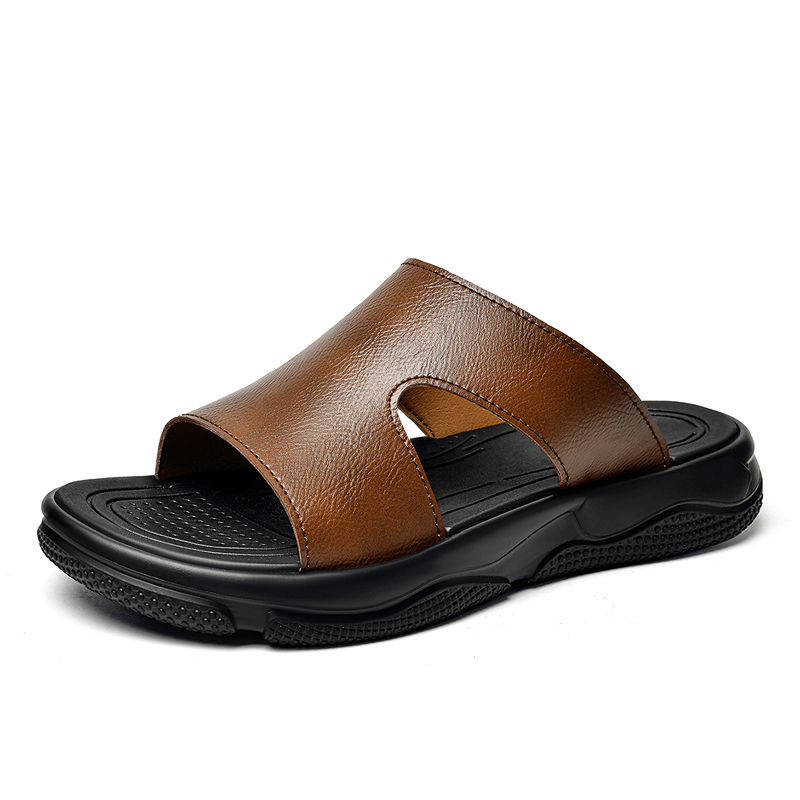 Men's Leather Slide Sandals No - đánh giá và giá Flip Flop Leather Men