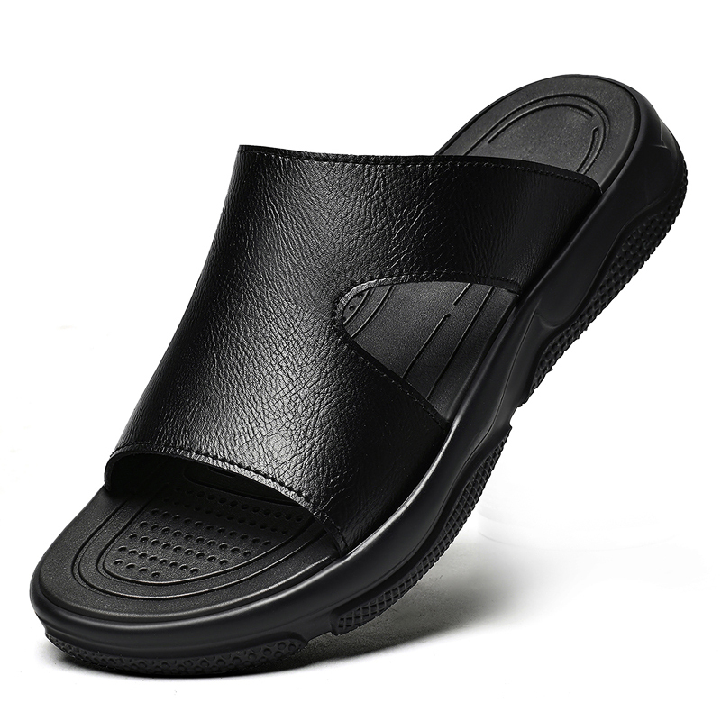 Men's Leather Slide Sandals No - đánh giá và giá Flip Flop Leather Men