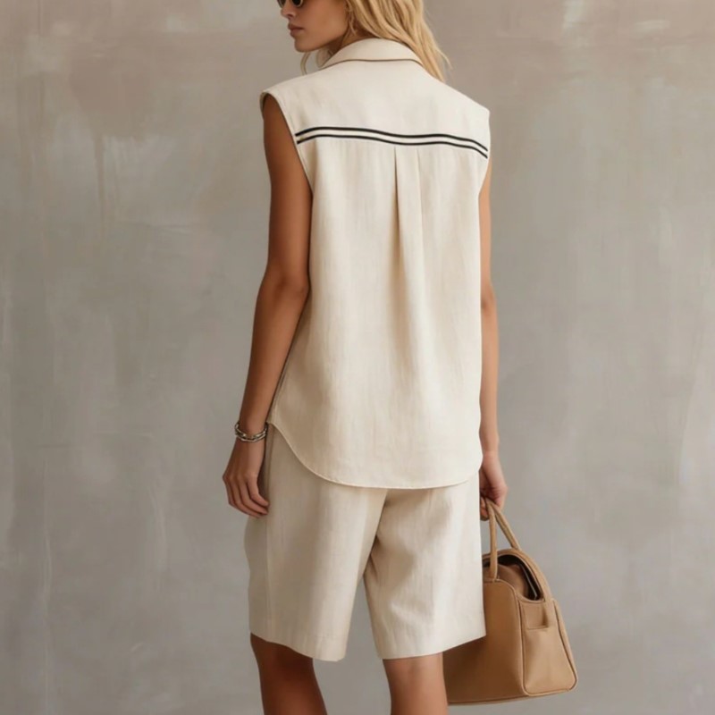 Summer Fashion Solid Linen Ble - đánh giá và giá Shirt Camp Collar