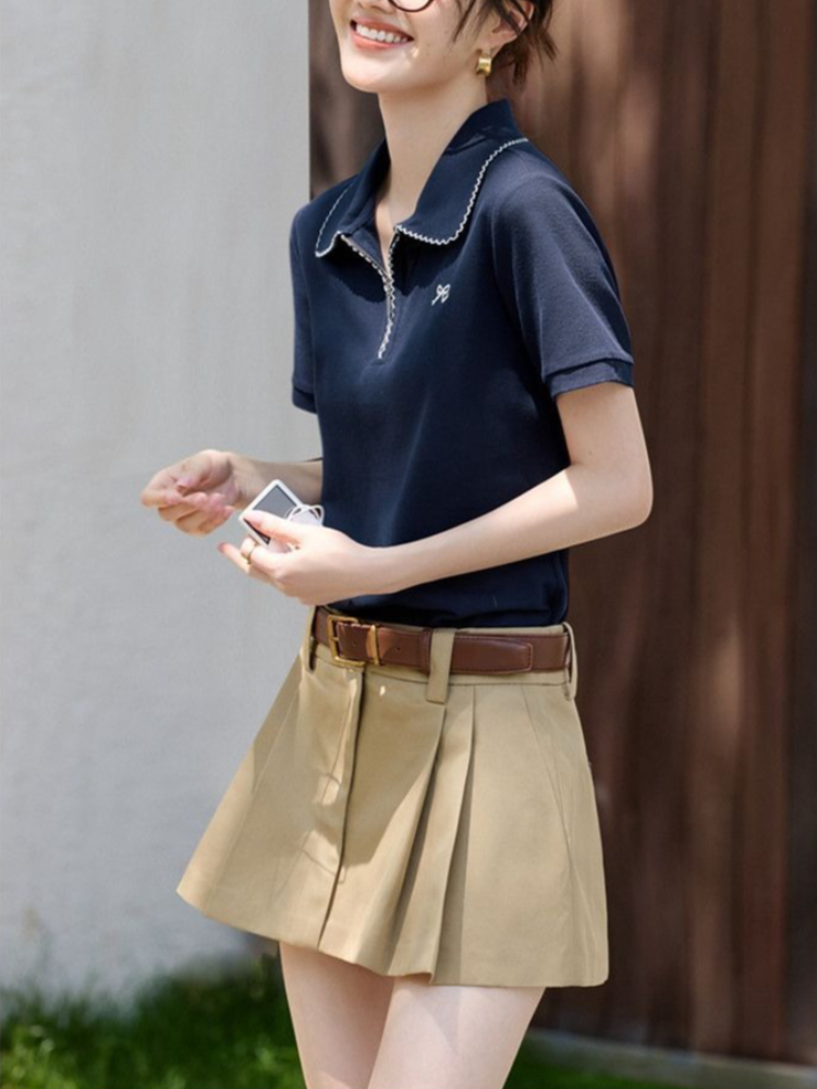 Women's Slim Fit Figure Flatte - đánh giá và giá Polo Shirt Pique