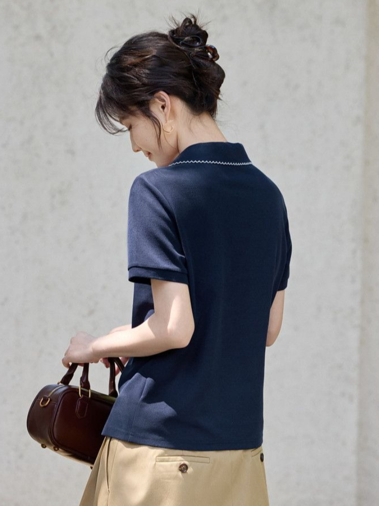 Women's Slim Fit Figure Flatte - đánh giá và giá Polo Shirt Pique