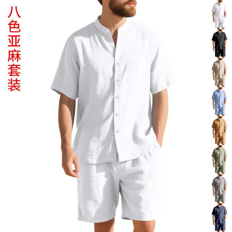 Summer Men's Linen Loose-Fit S - đánh giá và giá Linen Shirt Breathable
