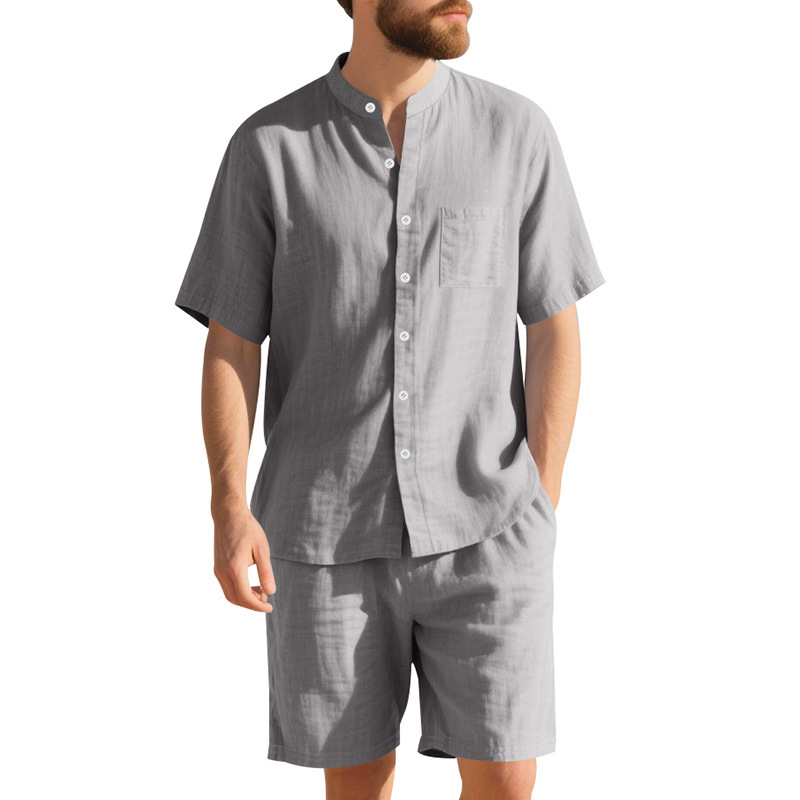 Summer Men's Linen Loose-Fit S - đánh giá và giá Linen Shirt Breathable