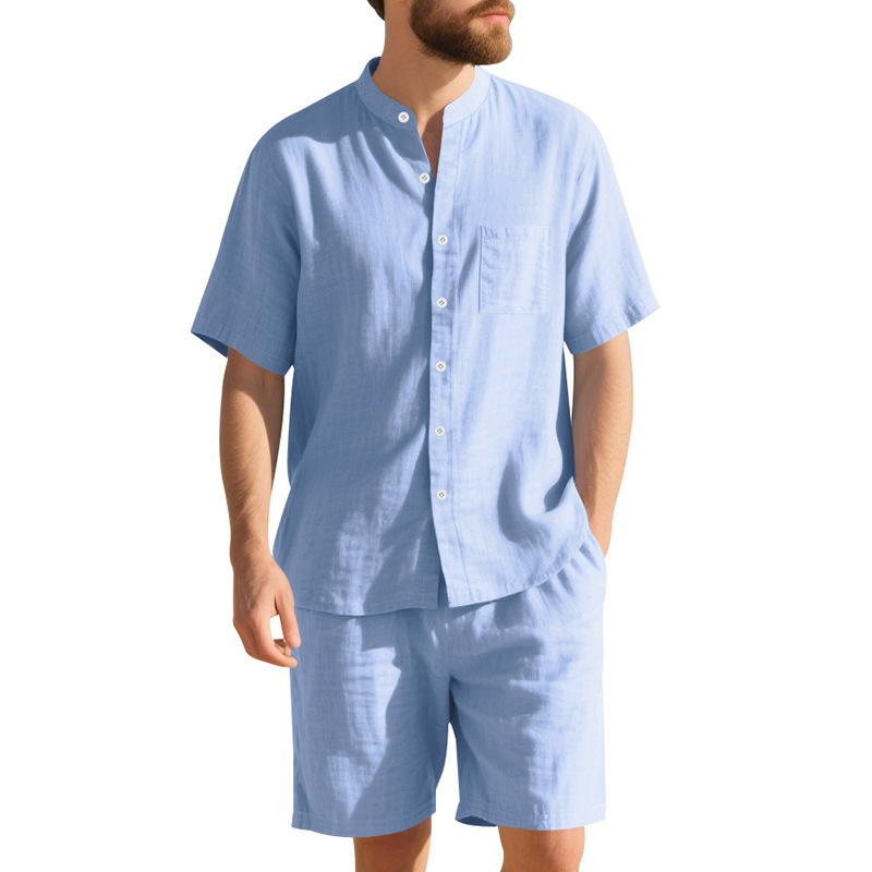 Summer Men's Linen Loose-Fit S - đánh giá và giá Linen Shirt Breathable
