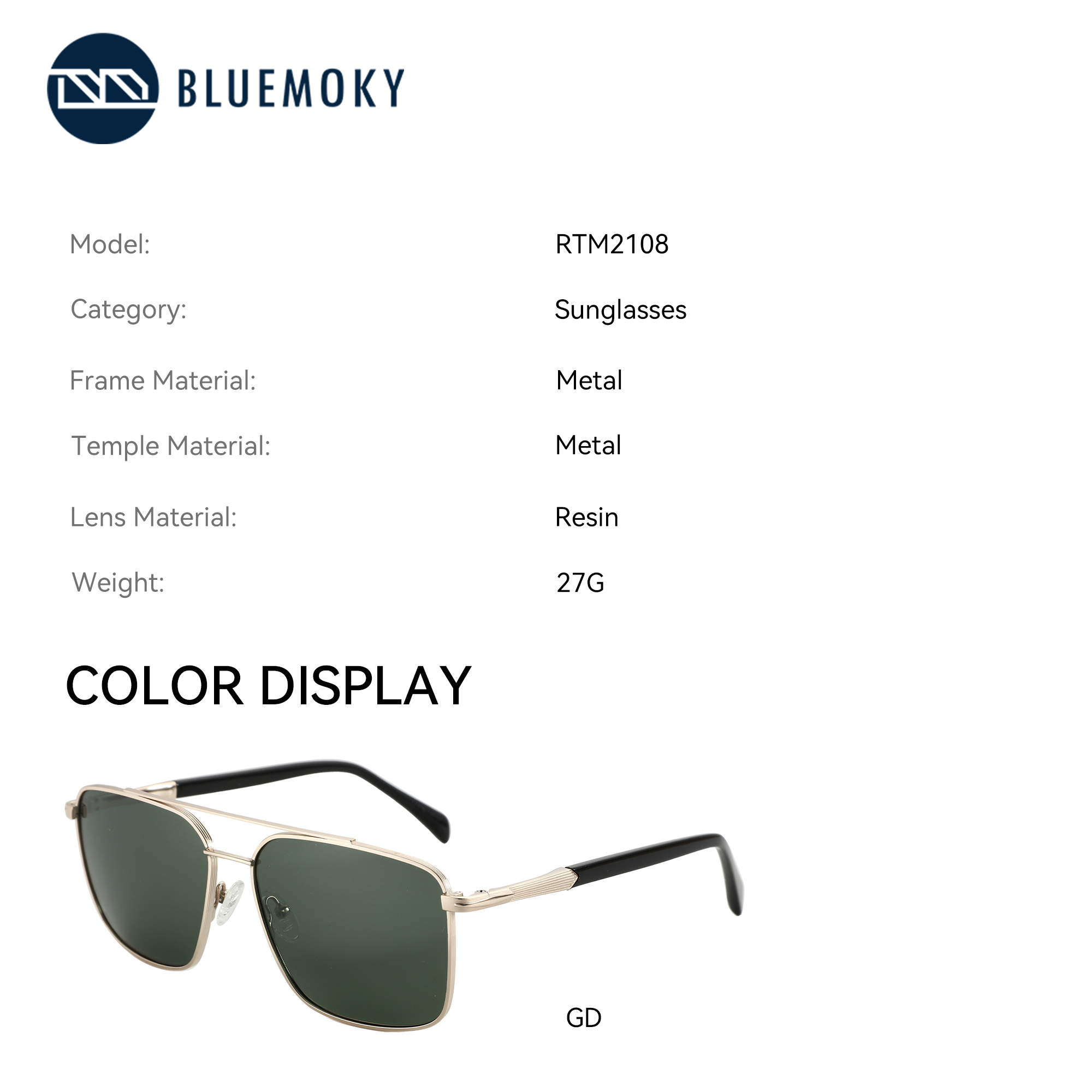 BLUEMOKY L Size Fashion Metal  - đánh giá và giá Sunglasses Aviator Polarized