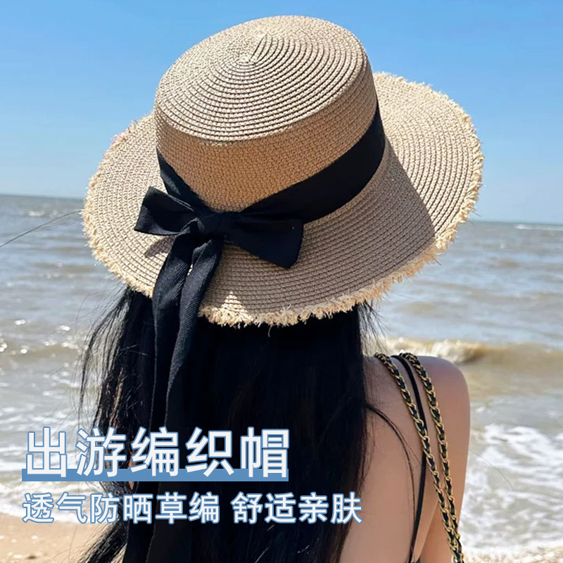 Women Straw Sun Hat Bowknot Su - đánh giá và giá Packable Hat Nylon