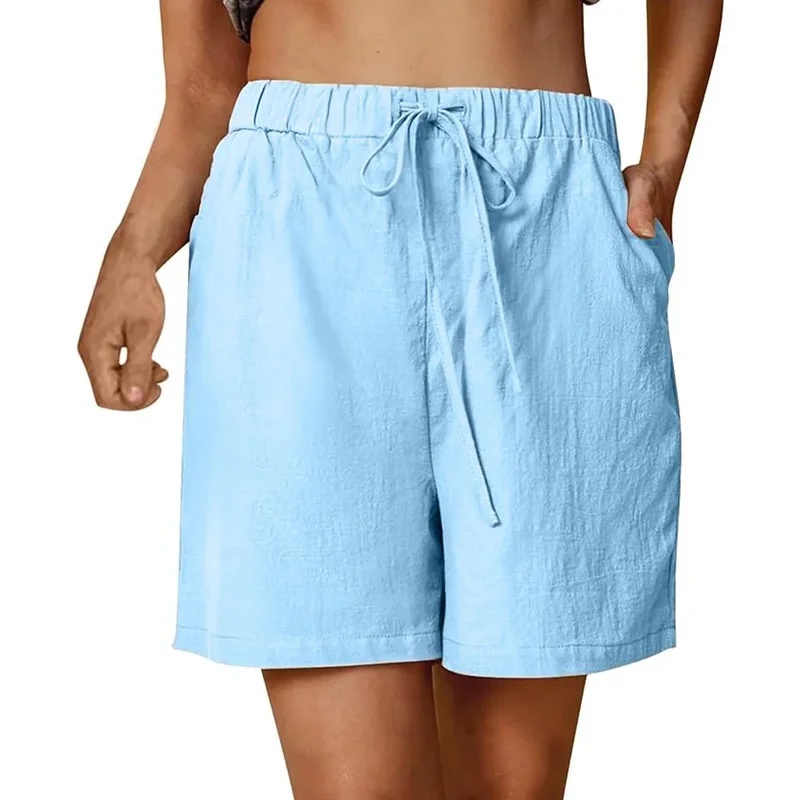 2026Women's Summer Casual Shor - đánh giá và giá Short Linen Drawstring