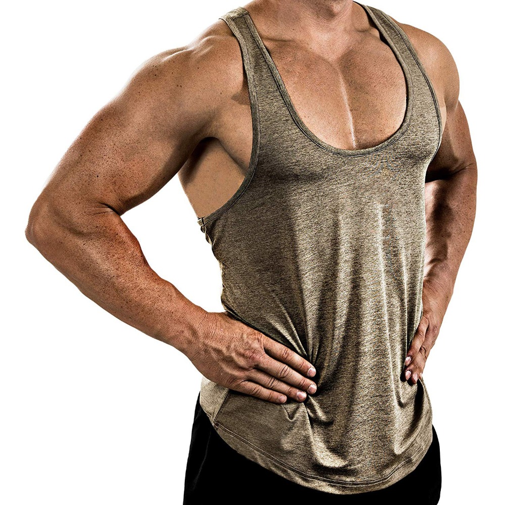 Men's Fitness Solid Color V-Ne - đánh giá và giá Tank Top Muscle