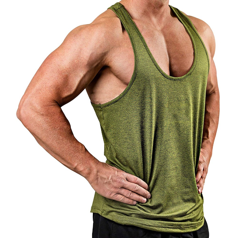 Men's Fitness Solid Color V-Ne - đánh giá và giá Tank Top Muscle
