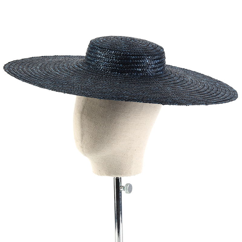 15Cm Rộng Vành Mũ Rơm Đầu Dẹt  - đánh giá và giá Bucket Hat Straw
