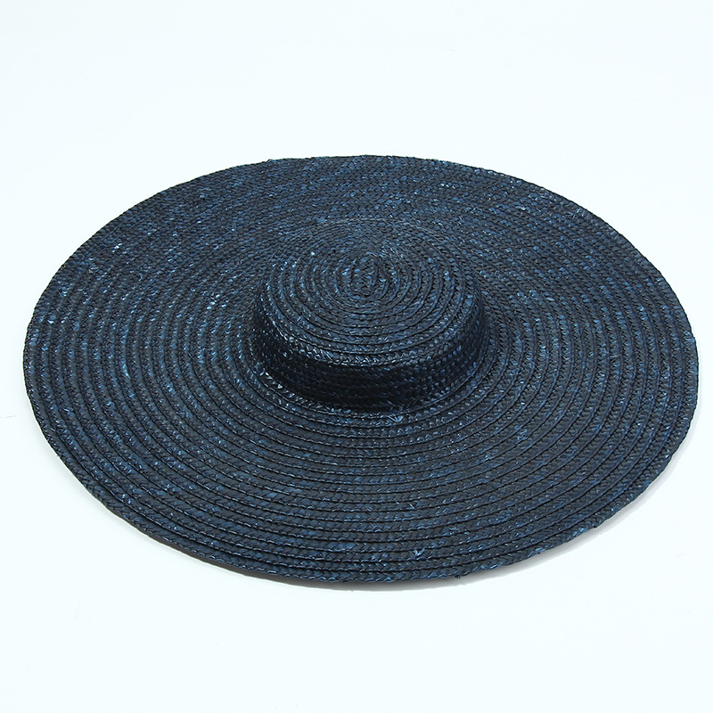 15Cm Rộng Vành Mũ Rơm Đầu Dẹt  - đánh giá và giá Bucket Hat Straw