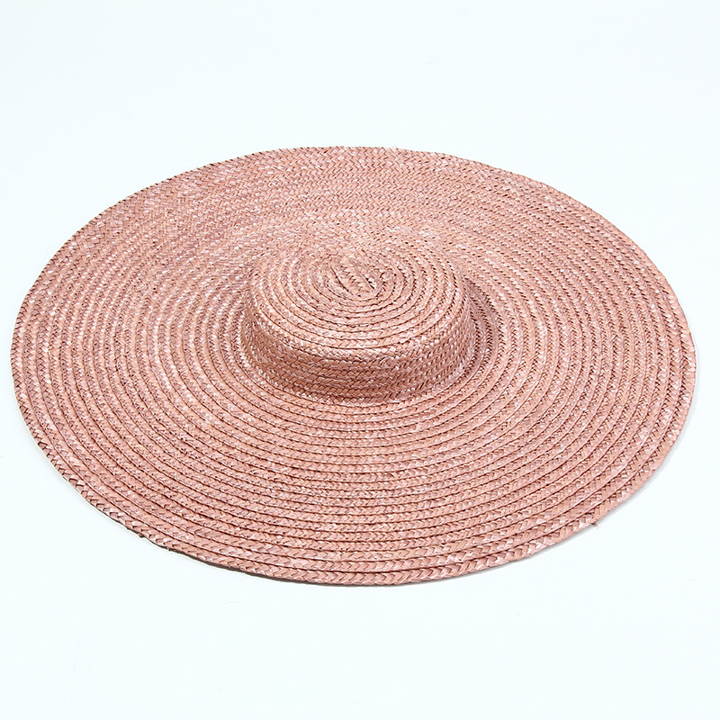 15Cm Rộng Vành Mũ Rơm Đầu Dẹt  - đánh giá và giá Bucket Hat Straw