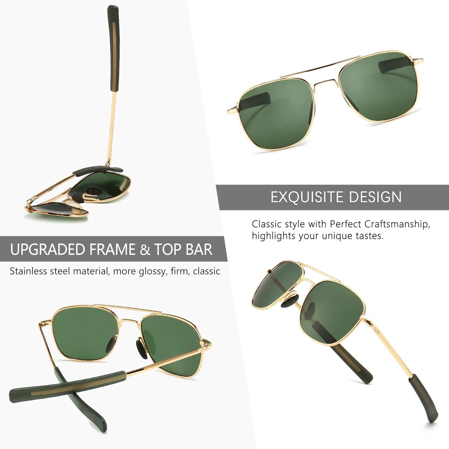 Men's Military Style Polarized - đánh giá và giá Sunglasses Aviator Polarized