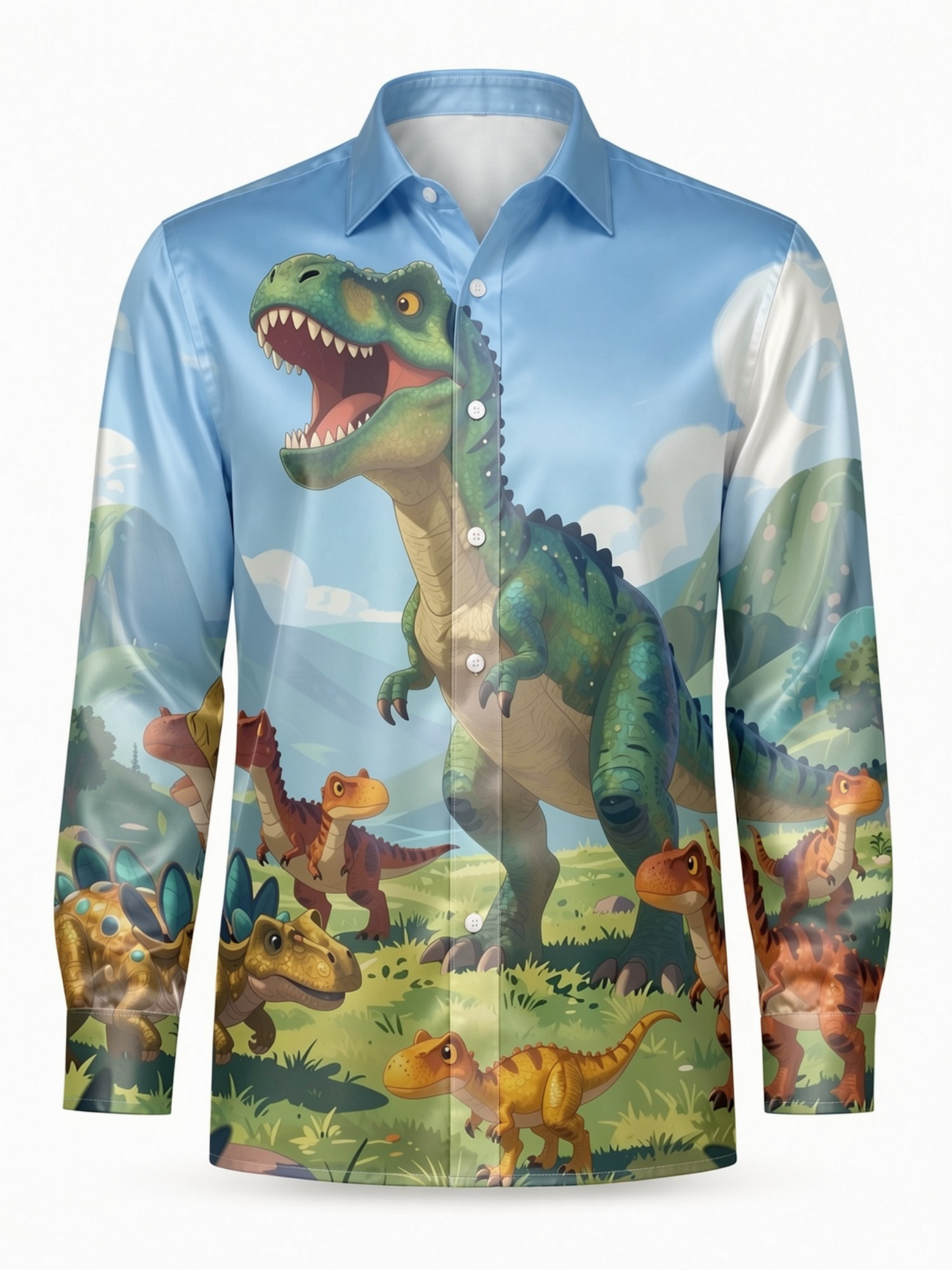 Mens Fashion Satin Long Sleeve - đánh giá và giá Resort Shirt Floral