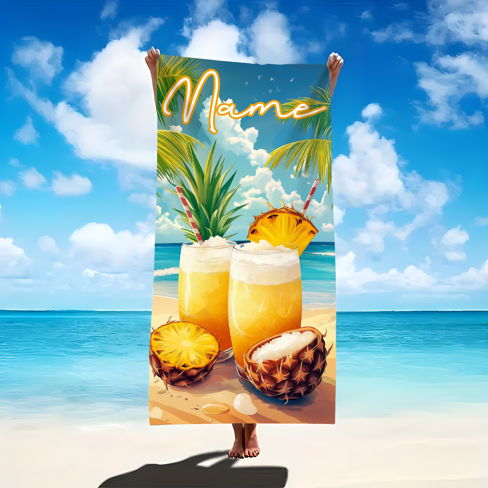 1pc Customized Name Beach Towe - đánh giá và giá Beach Towel Large