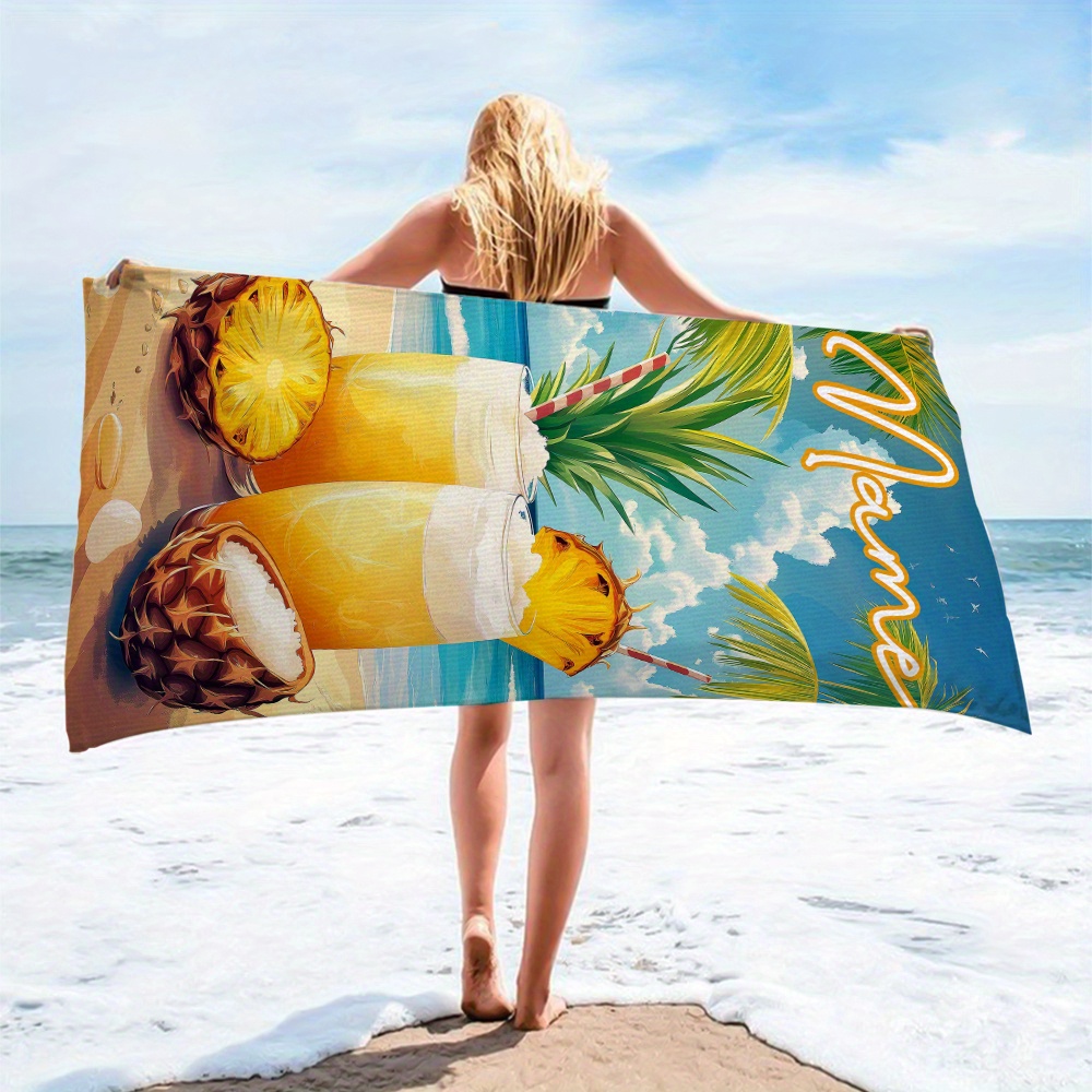 1pc Customized Name Beach Towe - đánh giá và giá Beach Towel Large