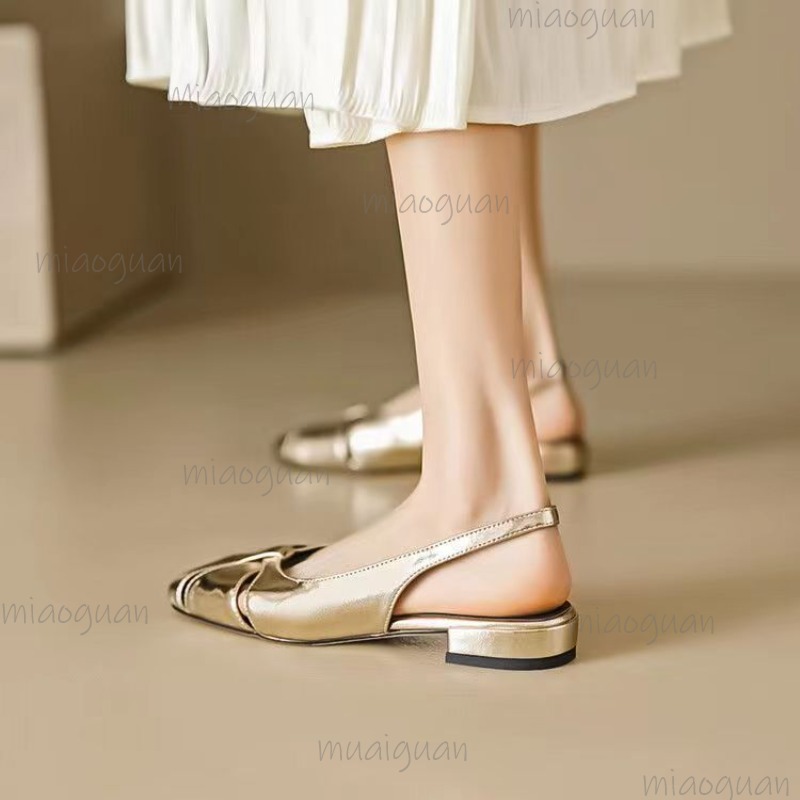 Cover Toe Low Heel Pumps Women - đánh giá và giá Casual Sandal Leather