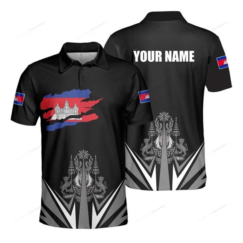 Custom Name Cambodia Flag Grap - đánh giá và giá Shirt Camp Collar