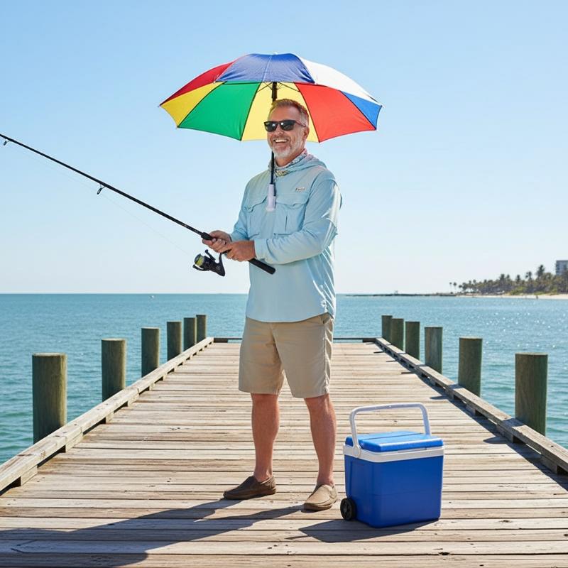 @*Head-mounted Umbrella Foldab - đánh giá và giá Bucket Hat Straw