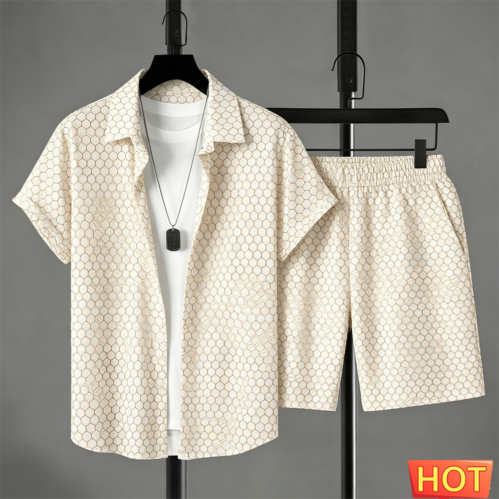 Summer Outfits Man Shirt Set G - đánh giá và giá Shirt Camp Collar