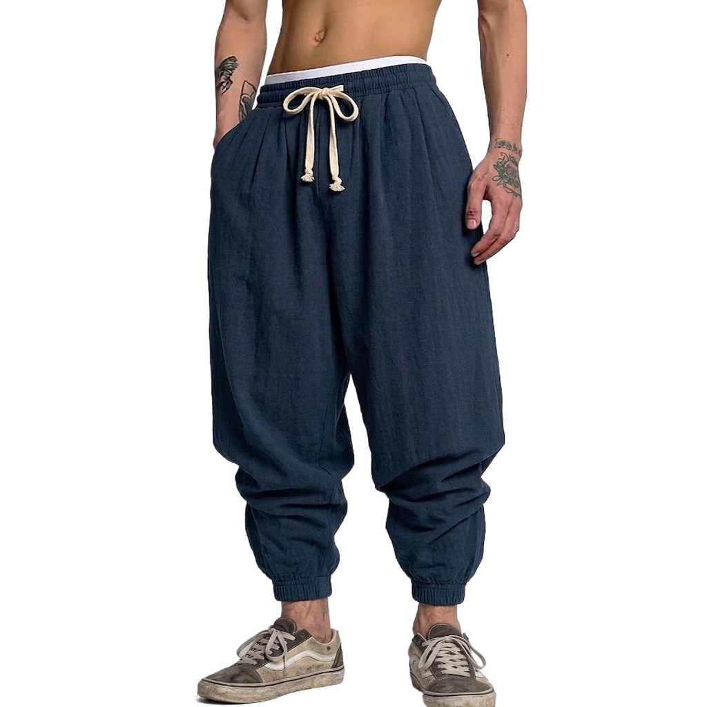 Korean Cotton Linen Trousers A - đánh giá và giá Short Linen Drawstring