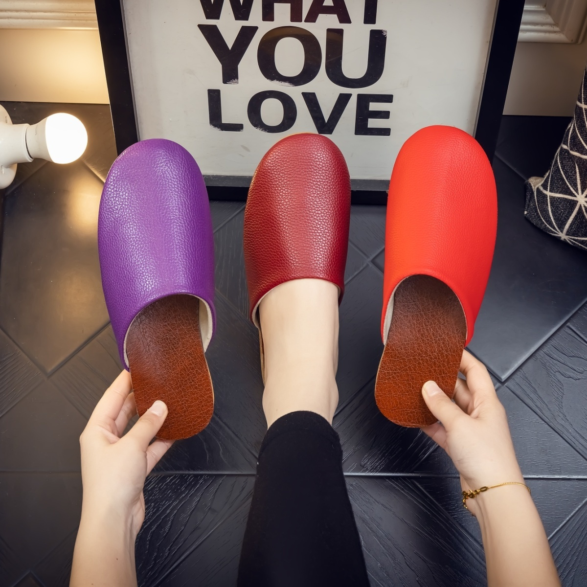 Fashion black leather slippers - đánh giá và giá Flip Flop Leather Men