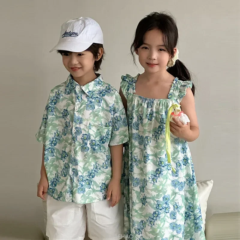 Look Boys Shirts Korean Childr - đánh giá và giá Resort Shirt Floral