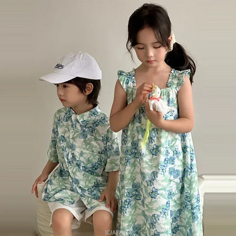 Look Boys Shirts Korean Childr - đánh giá và giá Resort Shirt Floral