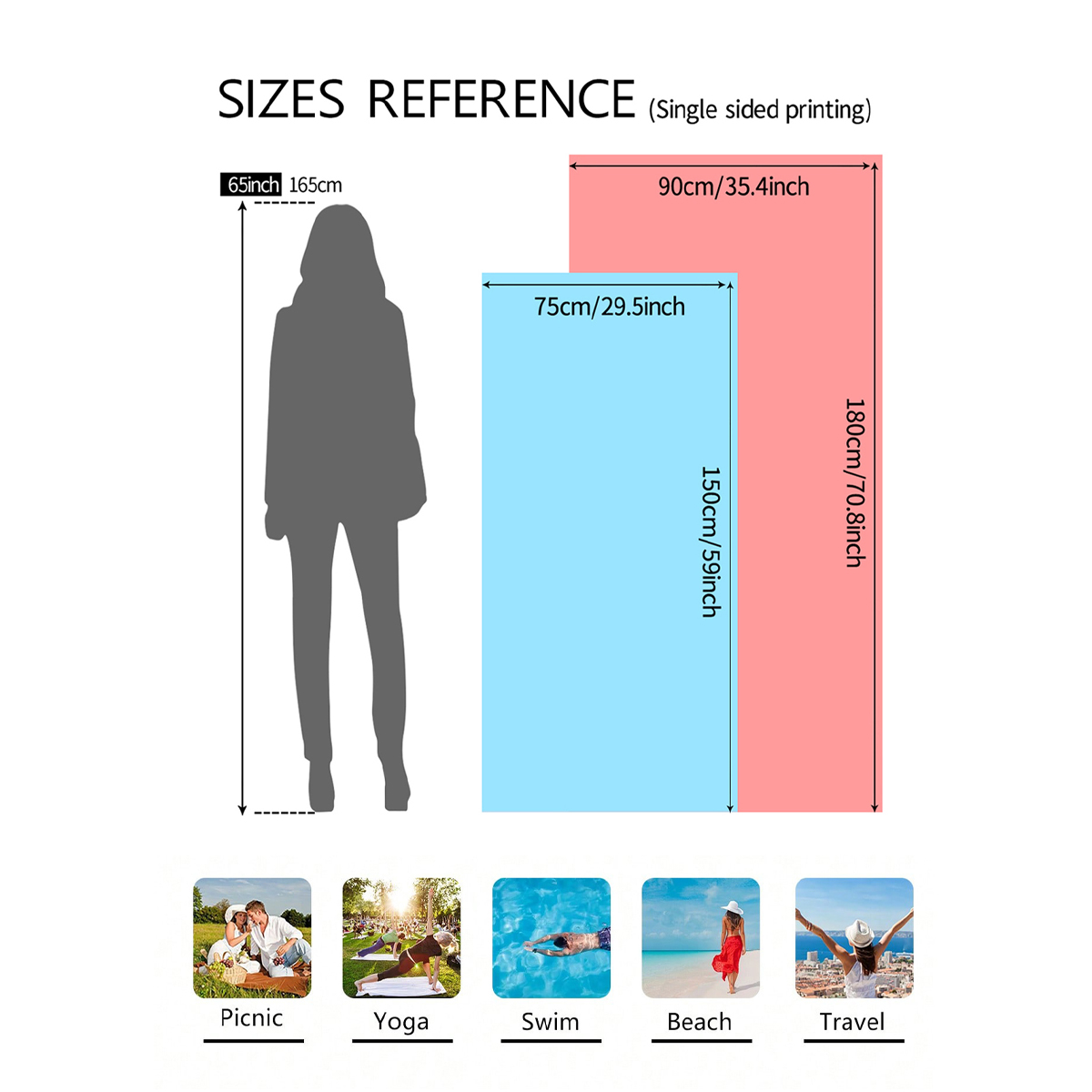 1pc fashionable colorful strip - đánh giá và giá Beach Towel Large