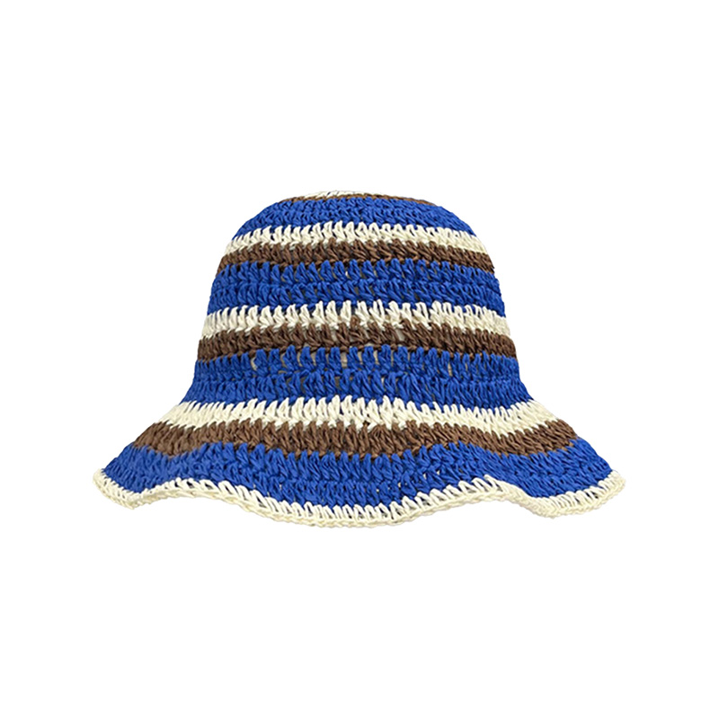New Striped Knitted Straw Croc - đánh giá và giá Bucket Hat Straw