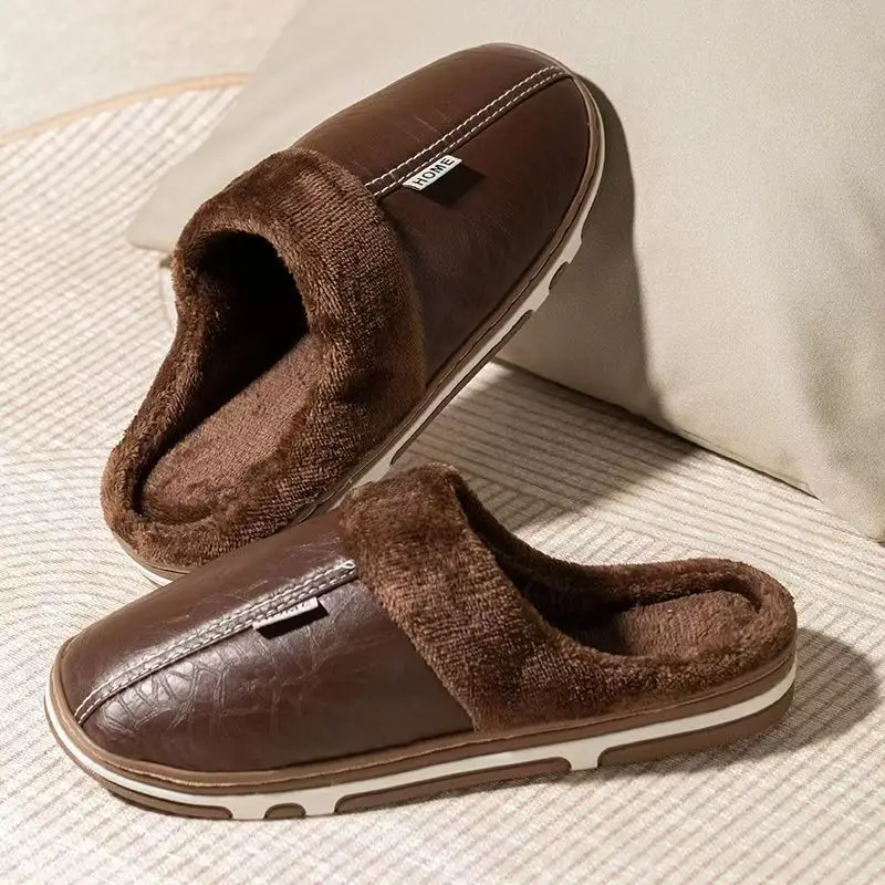 Men's Big Size Winter Slippers - đánh giá và giá Flip Flop Leather Men