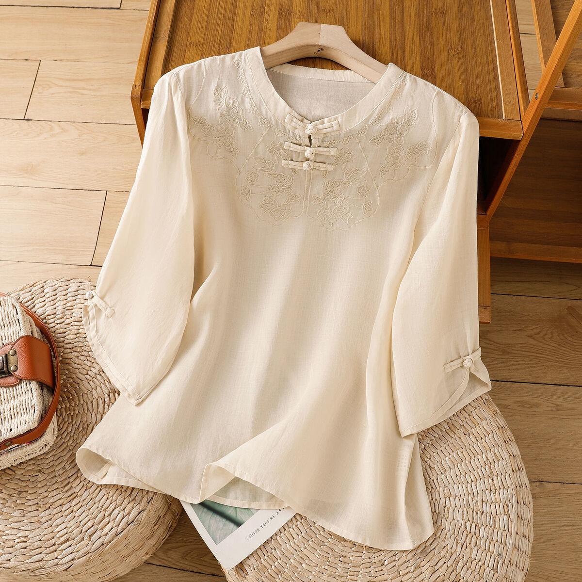 Chinese Style Round Collar But - đánh giá và giá Shirt Camp Collar