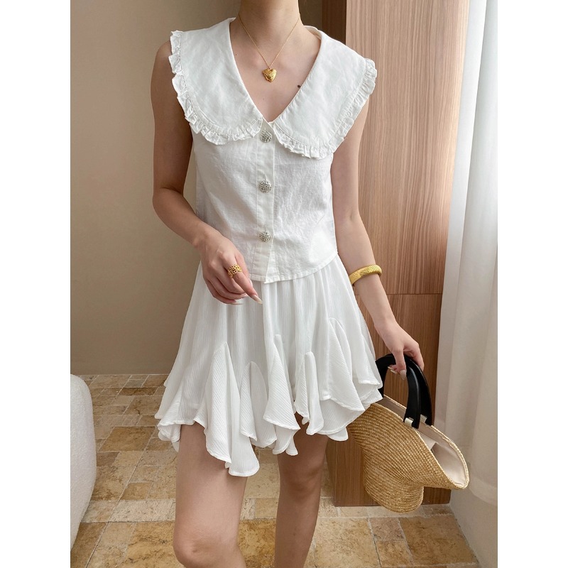 2025 Linen Cotton Sweet and Ge - đánh giá và giá Shirt Camp Collar