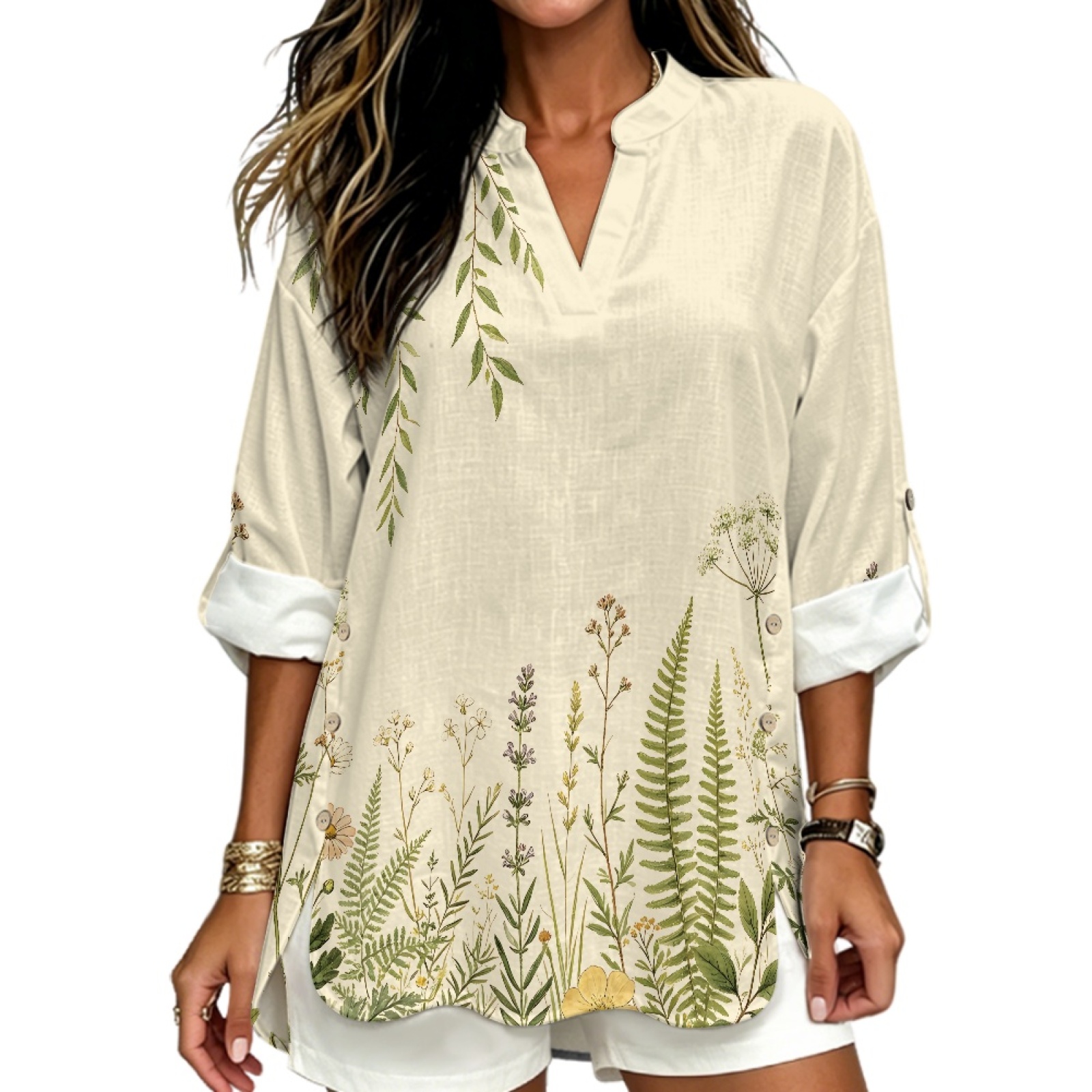 INSTANTARTS Women'S Linen V-Ne - đánh giá và giá Linen Shirt Breathable