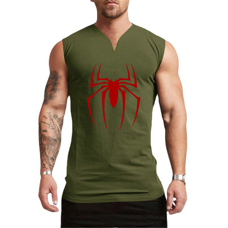 Red Spider Printed Gym Fitness - đánh giá và giá Tank Top Muscle