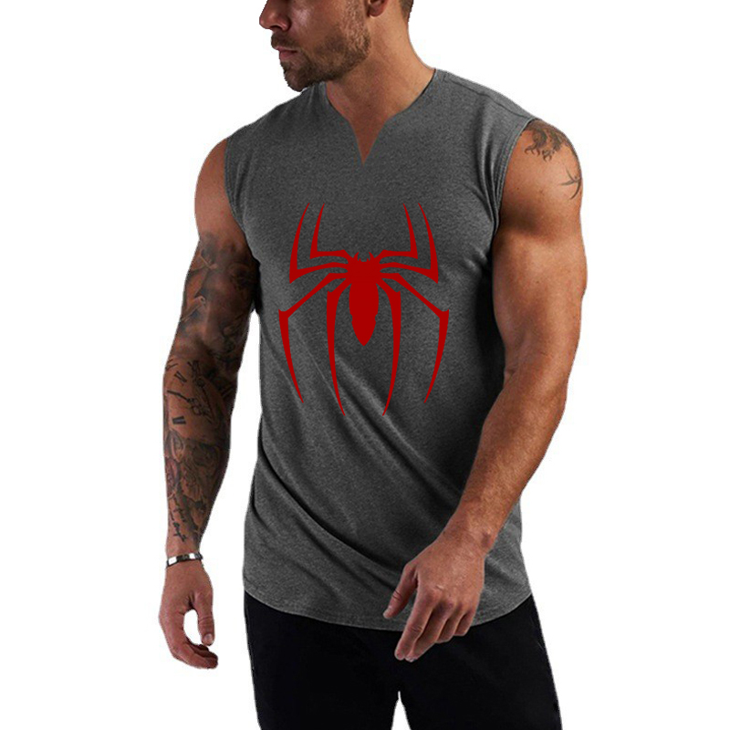 Red Spider Printed Gym Fitness - đánh giá và giá Tank Top Muscle