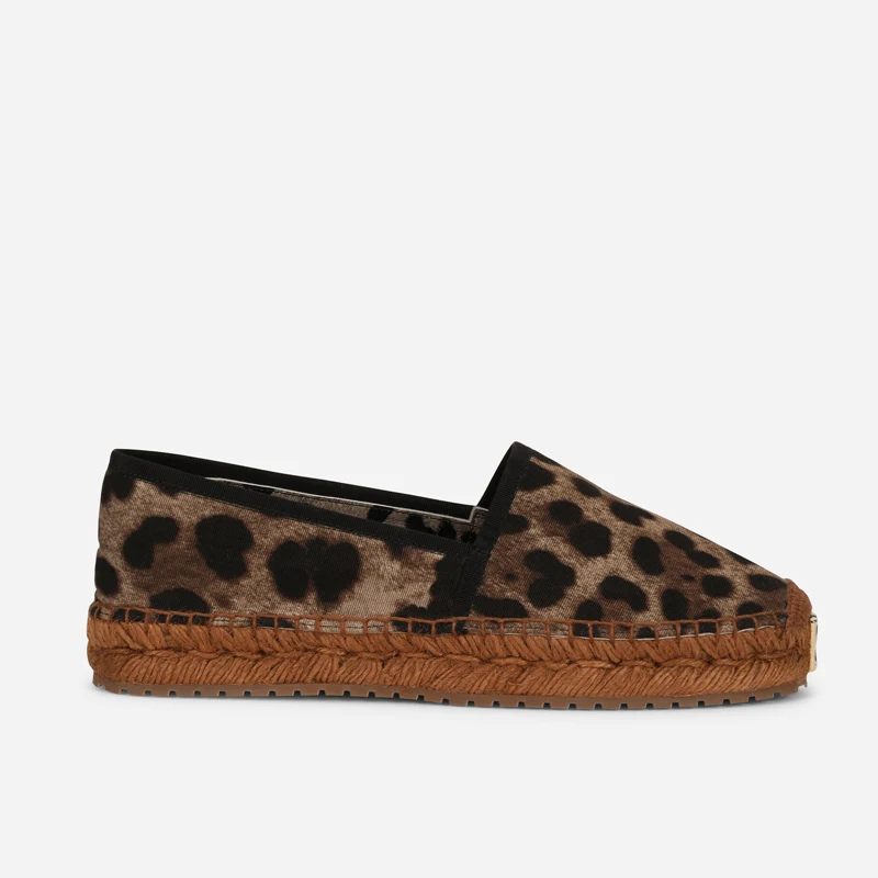 Leopard Pattern Woven Sole Fla - đánh giá và giá Espadrille Slip On