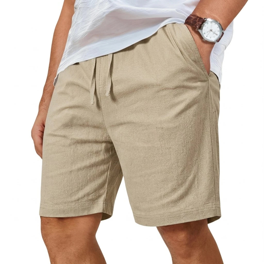 Oversized Cotton Linen Shorts  - đánh giá và giá Short Linen Drawstring