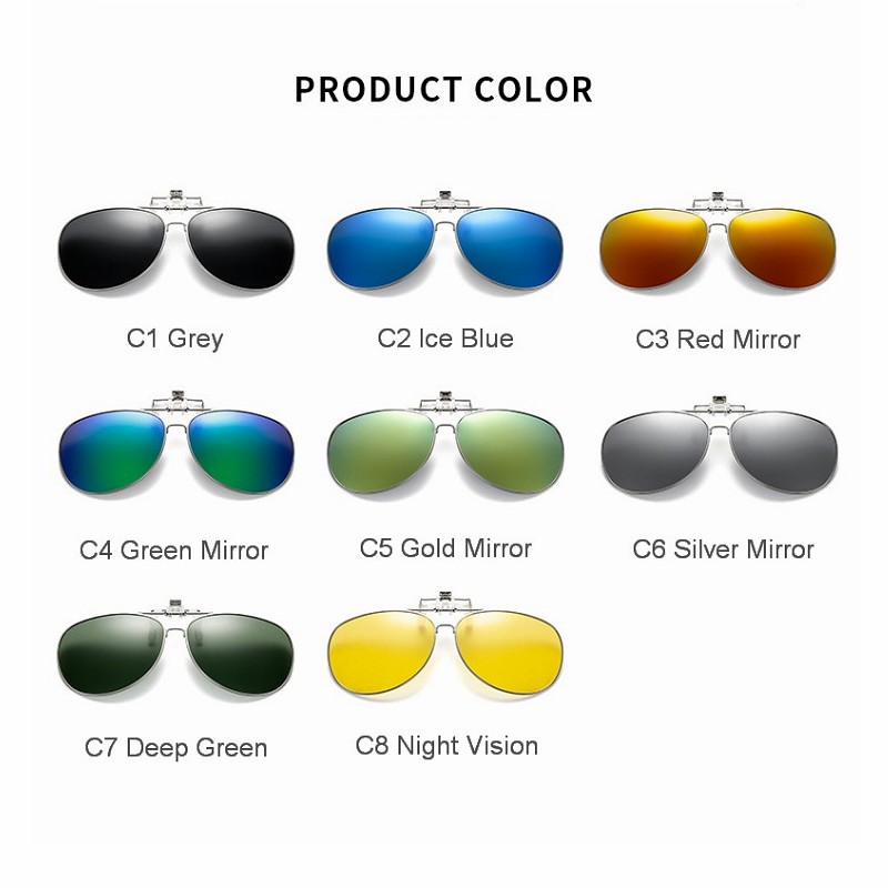 Kính Mát Phân Cực Ống Kính Kẹp - đánh giá và giá Sunglasses Aviator Polarized