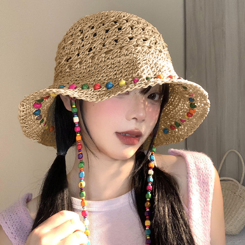 Retro Versatile Hollow Big Bri - đánh giá và giá Bucket Hat Straw
