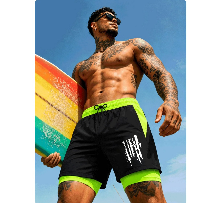 Men'S Two-In-One Double Layer  - đánh giá và giá Trunks Board Surf
