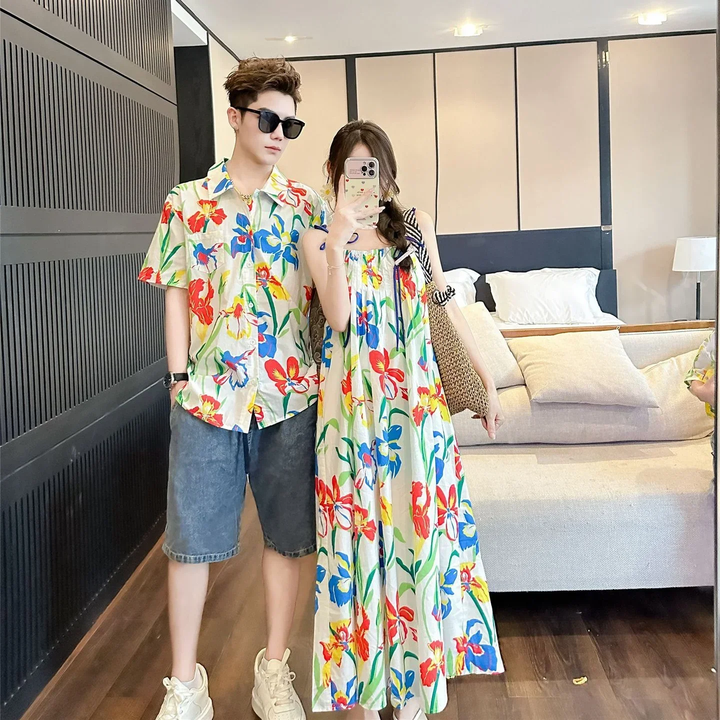 VacationClothes Korean Mommy a - đánh giá và giá Resort Shirt Floral