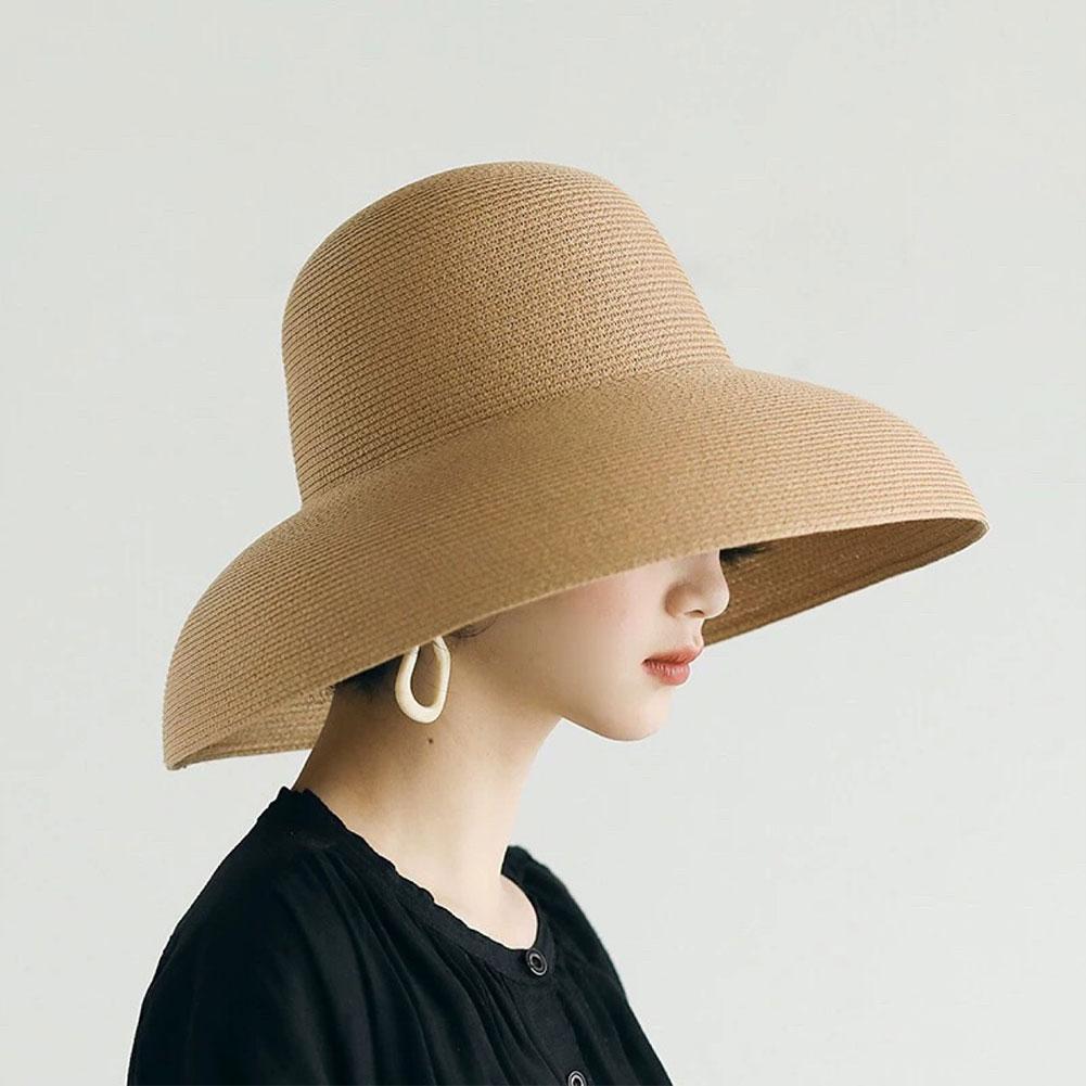 French Hepburn Style Wide Brim - đánh giá và giá Bucket Hat Straw