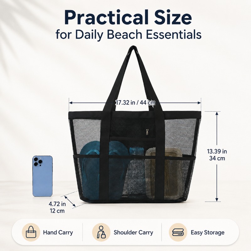 Mesh Beach Bag Large Capacity  - đánh giá và giá Beach Towel Large