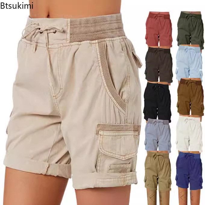 2026 Women's Cargo Shorts Pant - đánh giá và giá Short Linen Drawstring