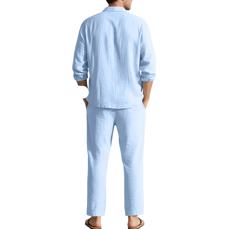 Spring Summer Linen Casual Set - đánh giá và giá Linen Shirt Breathable